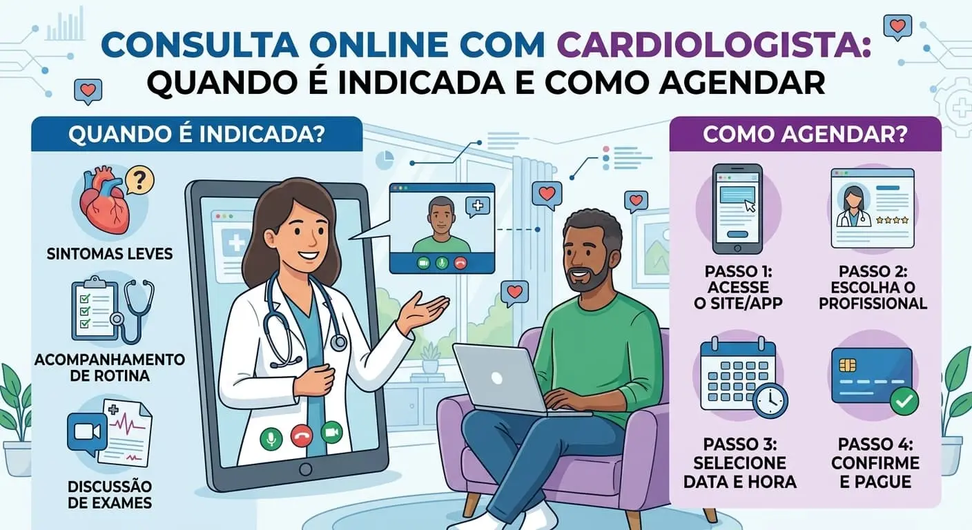Consulta online com cardiologista: quando é indicada e como agendar